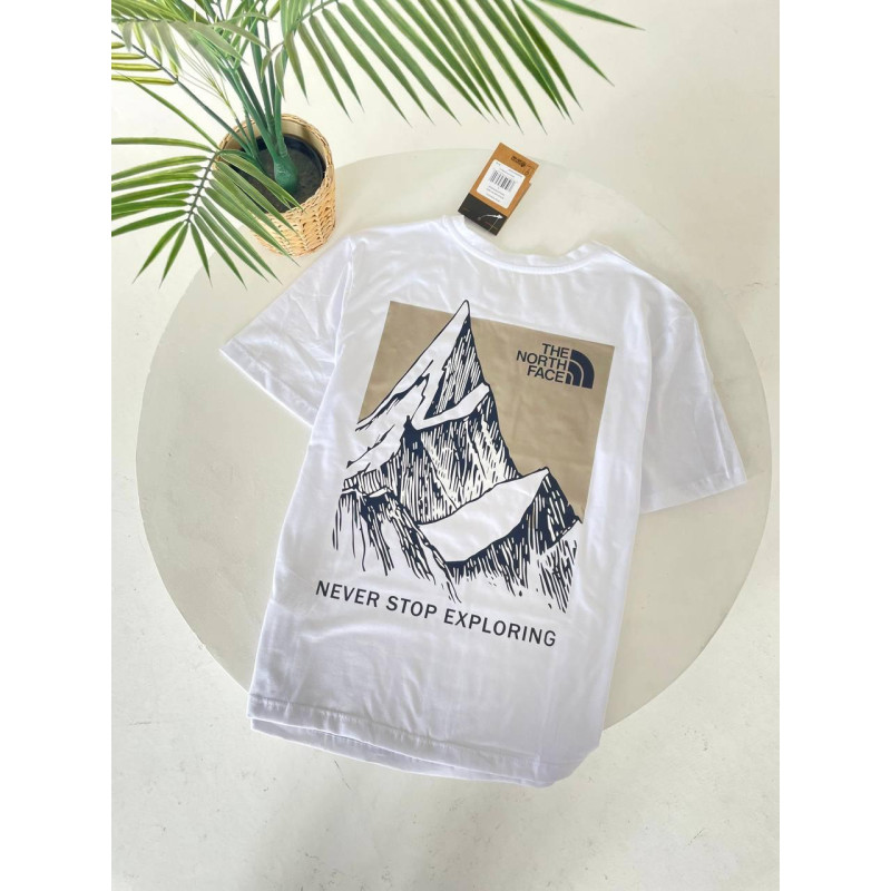 Футболка чоловіча TNF спортивна футболка The North Face чоловіча бейсболка літня ТНФ футболка на літо біла Зе Норф Фейс чорна