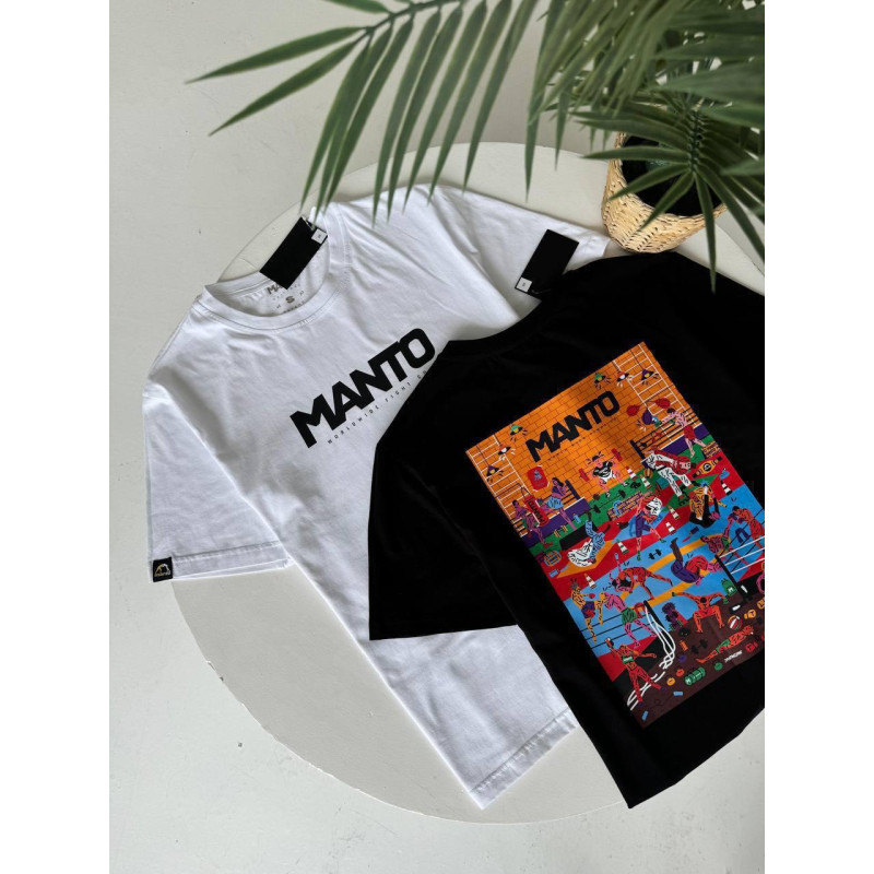 Футболка Manto GYM чоловіча футболка Манто літня чорна футболка Манто Зала спортивна бейсболка біла Manto