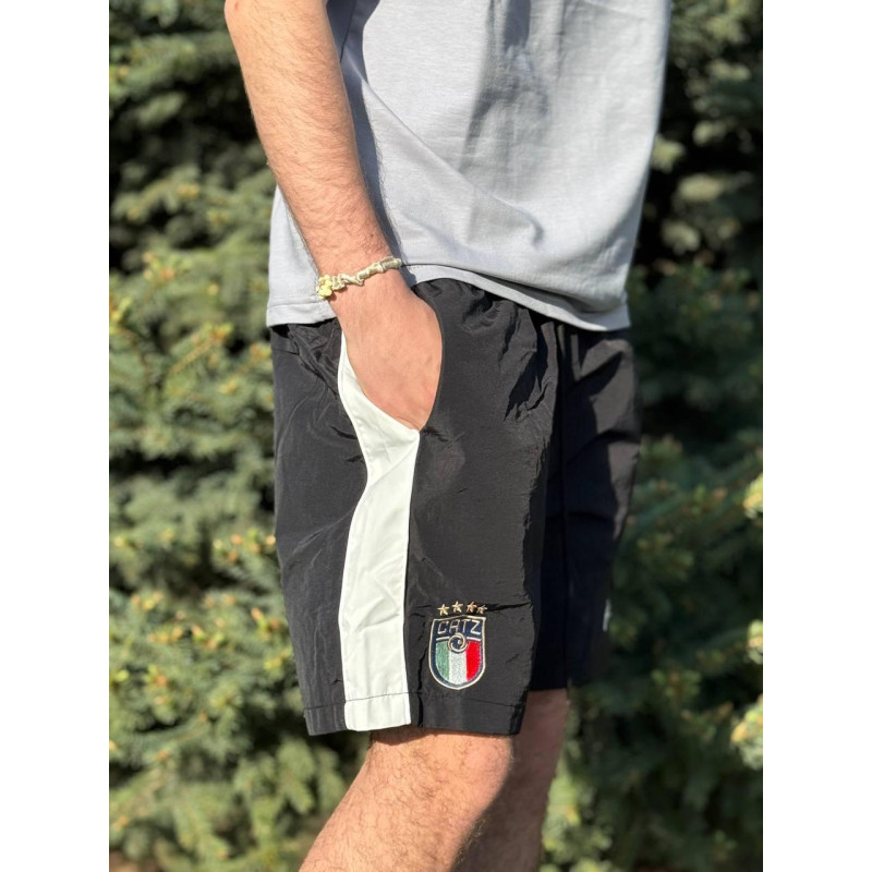 Шорты Corteiz Italy S мужские шорты Кортез Италия летние спортивные шорты черные Corteiz для спорта легкие нейлоновые шорты Кортез