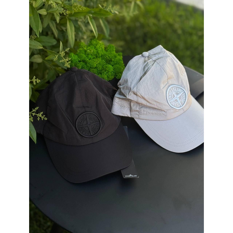 Кепка Stone Island чоловіча спортивна кепка бейсболка Стон Айленд спортивна чорна нейлонова капелюх Стон кашкет на літо кепочка