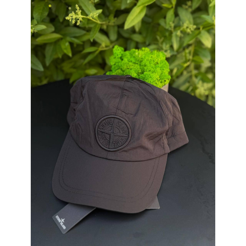 Кепка Stone Island чоловіча спортивна кепка бейсболка Стон Айленд спортивна чорна нейлонова капелюх Стон кашкет на літо кепочка