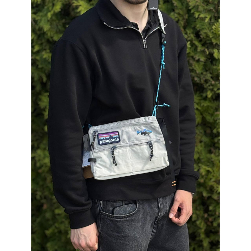 Сумка Patagonia Crossbody чоловіча сумка через плече Патагонія з патчем акула чоловіча сумка патагонія кроссбоді спортивна месендж