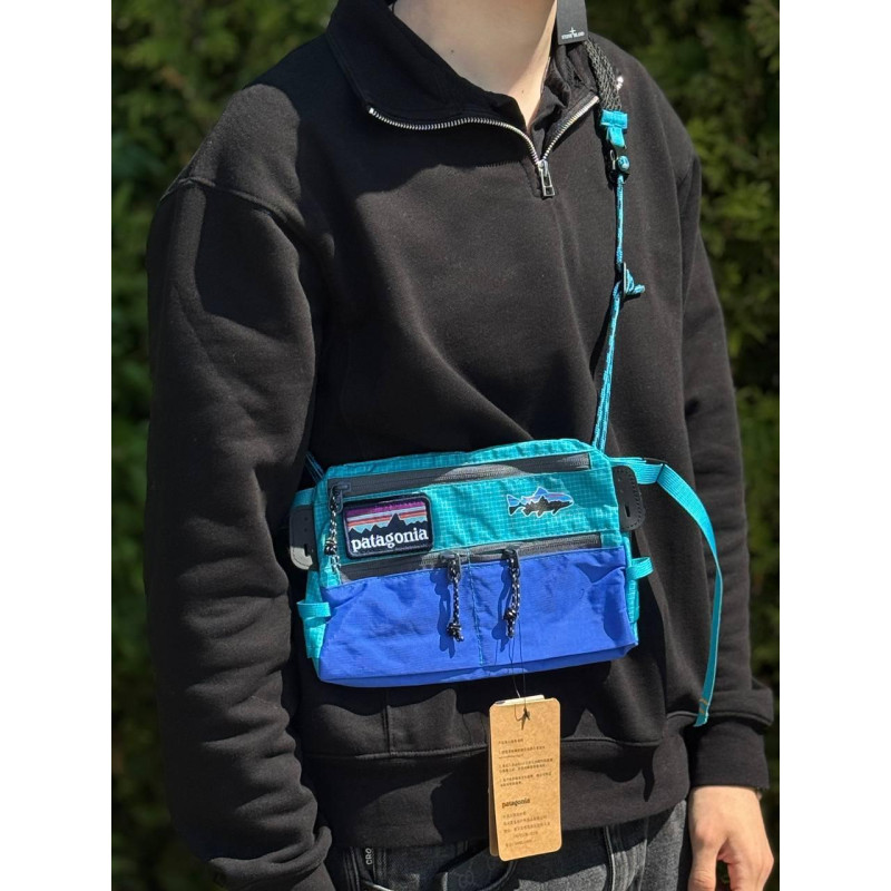 Сумка Patagonia Crossbody чоловіча сумка через плече Патагонія з патчем акула чоловіча сумка патагонія кроссбоді спортивна месендж