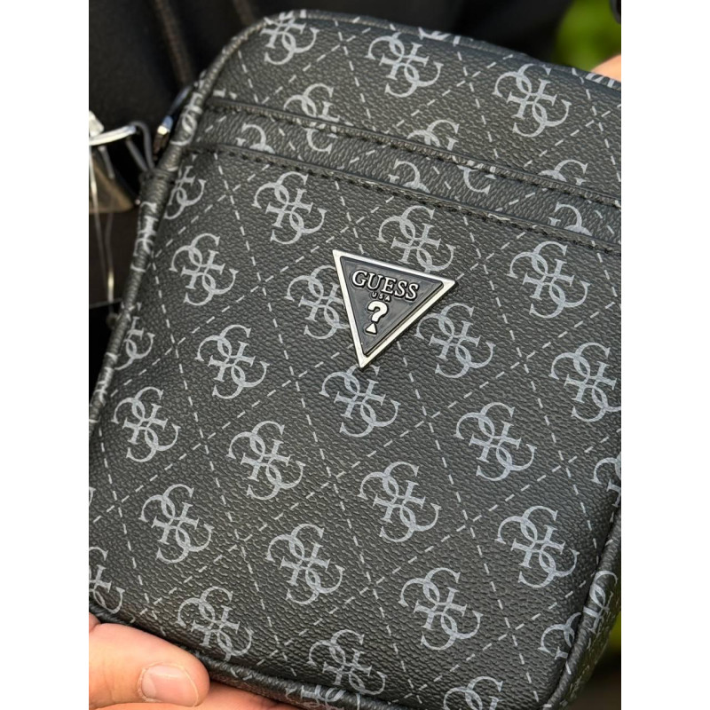 Сумка Guess чоловіча спортивна сумка від Гуес шкіряна месенджер через плече чоловічий Гуес барсетка літня шкіряна Guess через плеч
