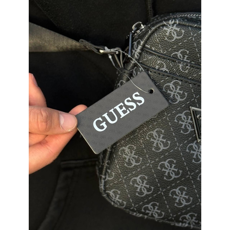 Сумка Guess чоловіча спортивна сумка від Гуес шкіряна месенджер через плече чоловічий Гуес барсетка літня шкіряна Guess через плеч