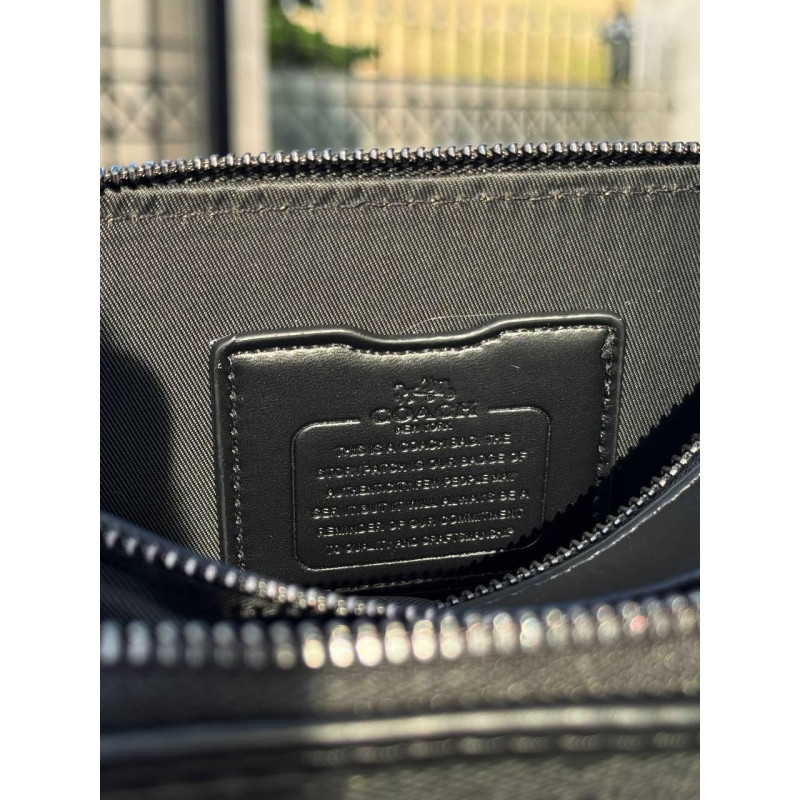 Сумка Coach через плече чоловіча спортивна барсетка Коач кросі месенджер через плече Коуч шкіряний літній сумка