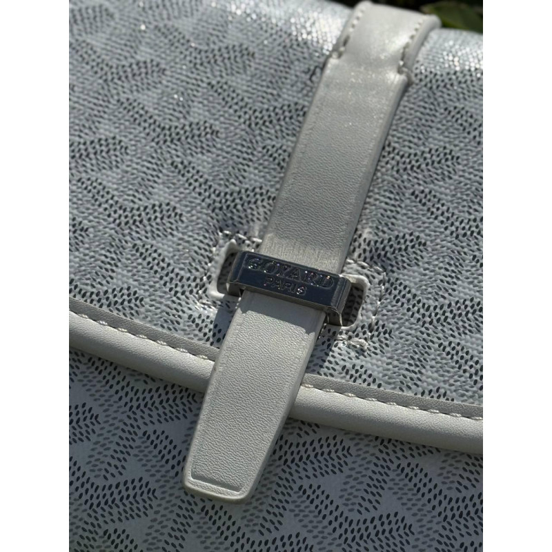 Сумка Goyard шкіряна через плече месенджер спортивний чоловічий Гоярд барсетка чорна літня з коробкою Гоярд чоловіча на літо