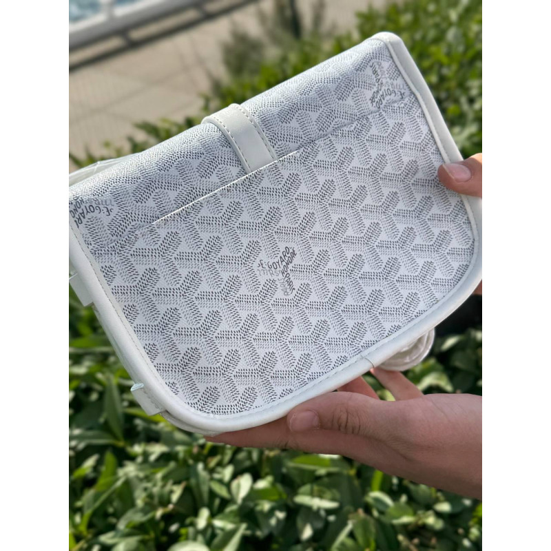 Сумка Goyard шкіряна через плече месенджер спортивний чоловічий Гоярд барсетка чорна літня з коробкою Гоярд чоловіча на літо