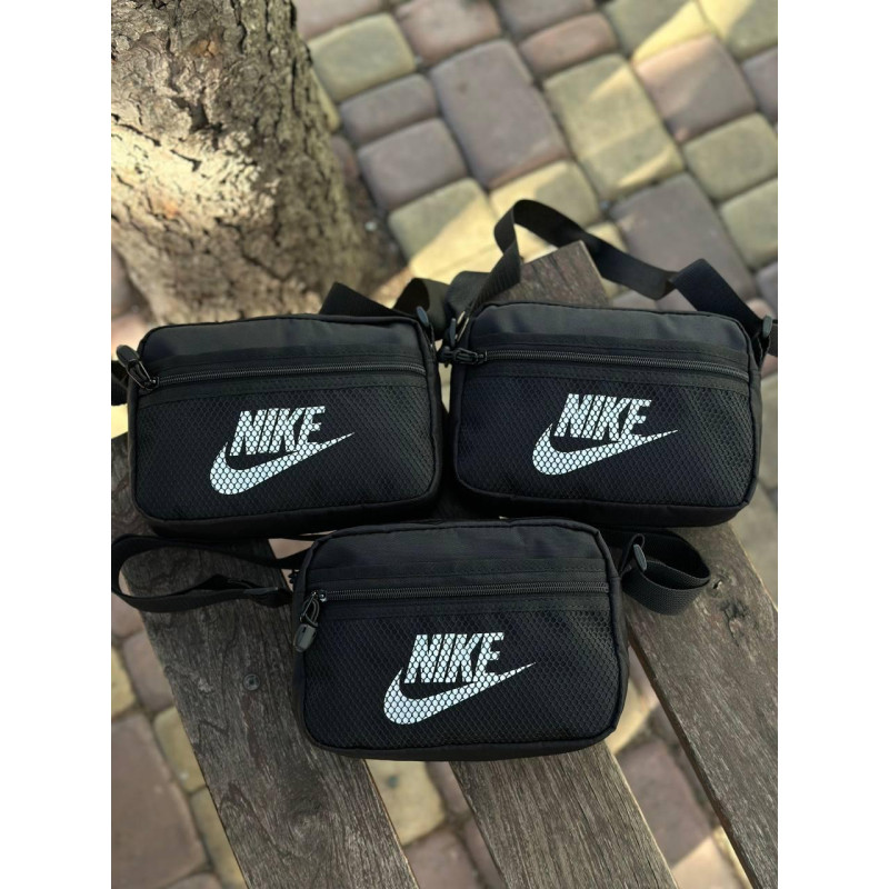 Сумка Найк чоловіча через плече Сумка Nike чорна літня спортивна месенджер через плече Найк барсетка літня