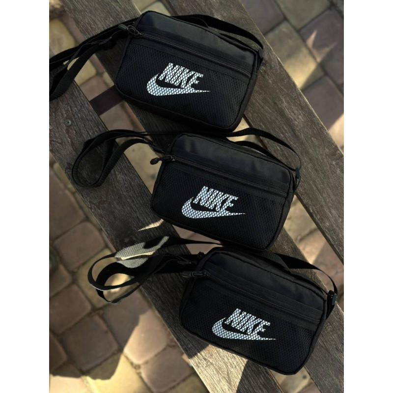 Сумка Найк чоловіча через плече Сумка Nike чорна літня спортивна месенджер через плече Найк барсетка літня