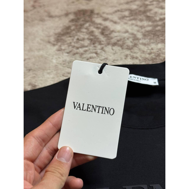 Футболка мужская Valentino черная футболка спортивная Валентино мужская спортивная белая бейсболка Майка Valentino