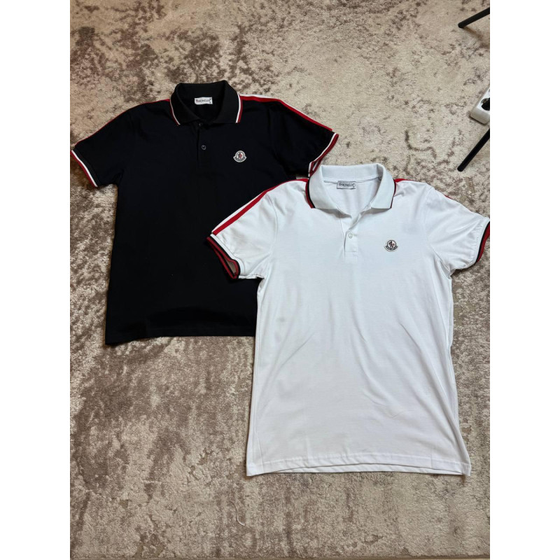 Воротник Moncler Поло мужское Монклер футболка летняя Монклер спортивная черная мужская Moncler футболка белая