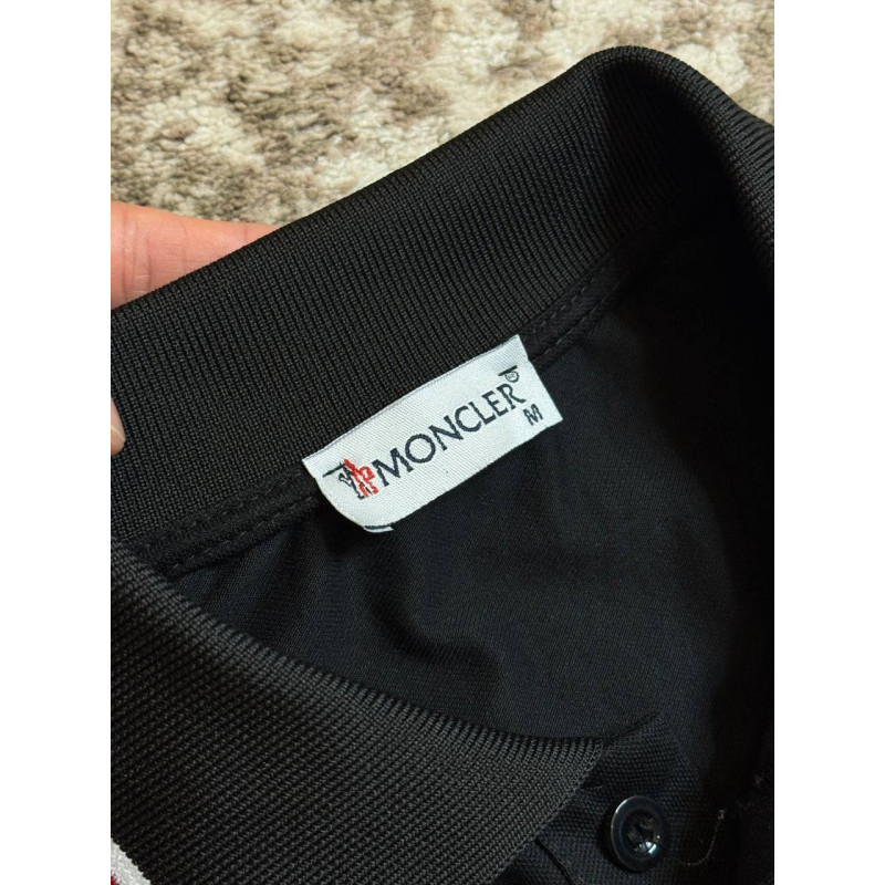 Воротник Moncler Поло мужское Монклер футболка летняя Монклер спортивная черная мужская Moncler футболка белая