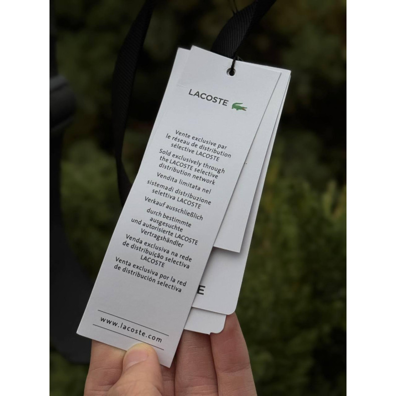 Сумка Lacoste через плече чоловіча сумка спортивна Лакост месенджер Лакост на літо барсетка чорна Lacoste
