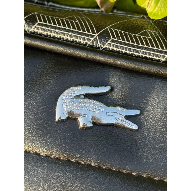 Сумка Lacoste чоловіча барсетка Лакост спортивна чорна сумка через плече Лакоста месенджер барсетка чоловіча через плече