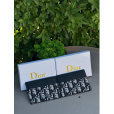 Візитниця Christian Dior чоловіча шкіряна візитниця Діор кардхолдер гаманець Крістіан Діор чоловічий білий