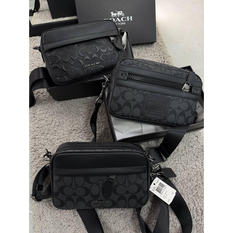 Сумка Coach чоловіча спортивна сумка через плече Коач літня барсетка шкіряна через плече Месенджер Коач