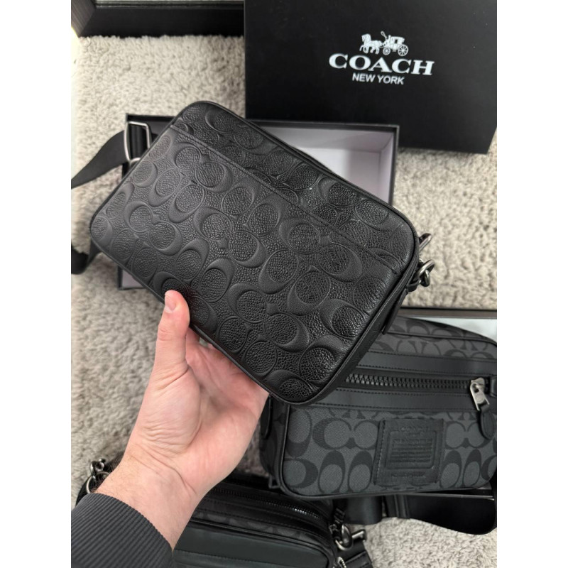 Сумка Coach чоловіча спортивна сумка через плече Коач літня барсетка шкіряна через плече Месенджер Коач