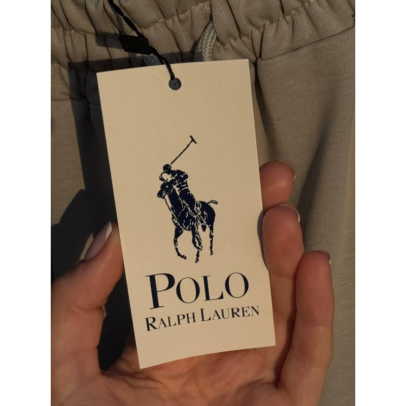 Штани флісові теплі Polo Ralph Lauren чоловічі спортивні широкі штани Поло Ральф Лоурен чорні штани Baggy Pants Polo Ralph