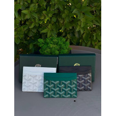 Візитниця Goyard чоловіча шкіряна кардхолдер чоловічий Гоярд чорний літній гаманець Гоярд шкіряний