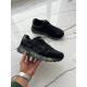 Кросівки Premiata Triple Black чоловічі спортивні шкіряні кросівки Преміату чоловічі чорні літні кросівки стильні Олд Мані