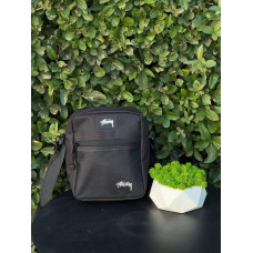 Сумка Stussy чорна чоловіча сумка Стуссі чоловічий месенджер через плече Стусі барсетка чоловіча через плече
