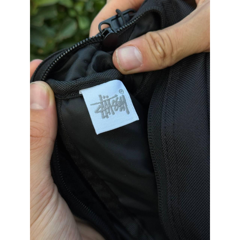 Сумка Stussy чорна чоловіча сумка Стуссі чоловічий месенджер через плече Стусі барсетка чоловіча через плече