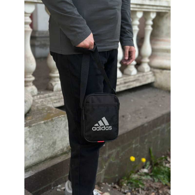 Сумка Adidas чоловіча спортивна барсетка Адідас 3 смужки через плече месенджер Адідас барсетка чоловіча літня Adidas