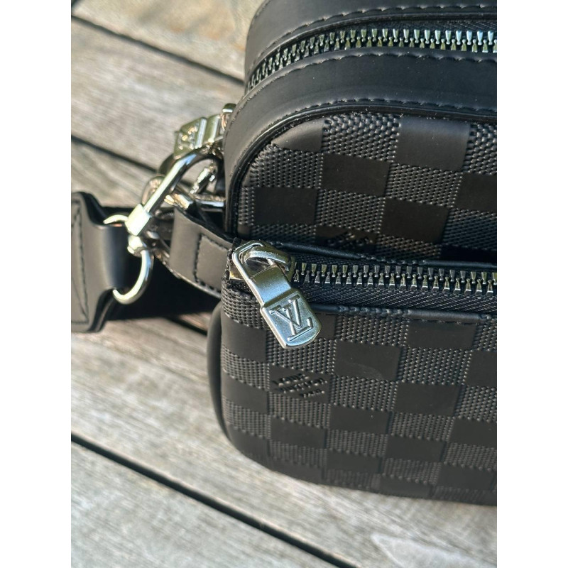Сумка LV через плече чоловіча спортивна шкіряна Louis Vuitton чоловіча барсетка Лв месенджер Луї Віттон 3в1