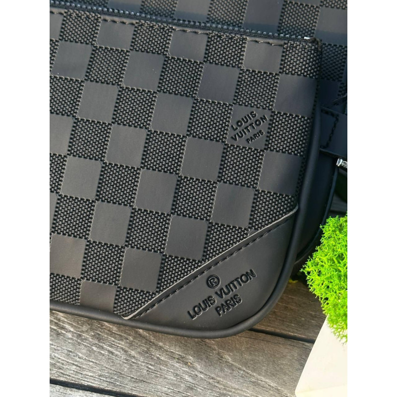 Сумка LV через плече чоловіча спортивна шкіряна Louis Vuitton чоловіча барсетка Лв месенджер Луї Віттон 3в1