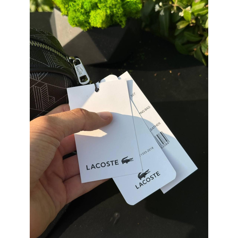 Сумка Lacoste через плече шкіряна сумка чоловіча лакост спортивна месенджер через плече Лакоста барсетка літня