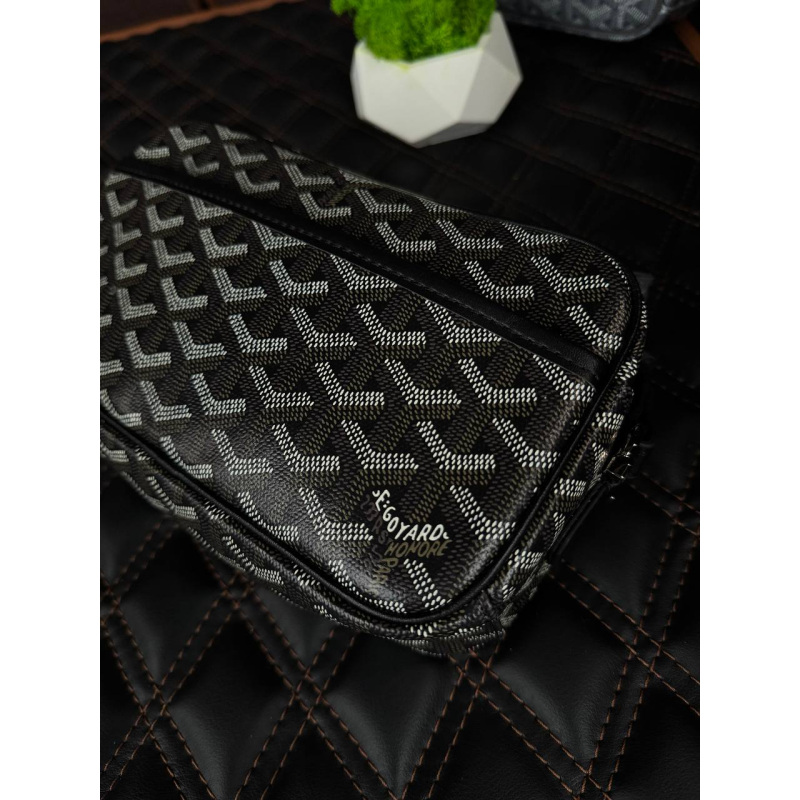 Сумка GOYARD шкіряна чоловіча кросбоді сумка месенджер через плече | Сумка Гойард шкіряна барсетка унісекс GOYARD