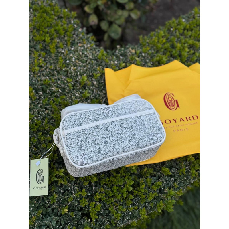 Сумка Goyard Paris через плече чоловіча шкіряна сумка Гоярд чорна спортивна барсетка Гоярд через плече месенджер Гоярд чоловічий