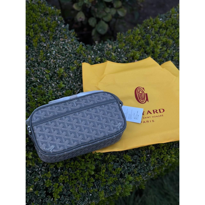 Сумка Goyard Paris через плече чоловіча шкіряна сумка Гоярд чорна спортивна барсетка Гоярд через плече месенджер Гоярд чоловічий