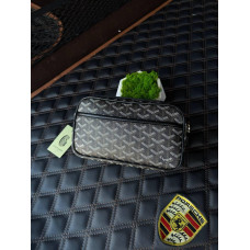Сумка Goyard чорна чоловіча сумка Гоярд через плече шкіряна барсетка Гоярд месенджер чоловічий Гоярд Париж кросбоді
