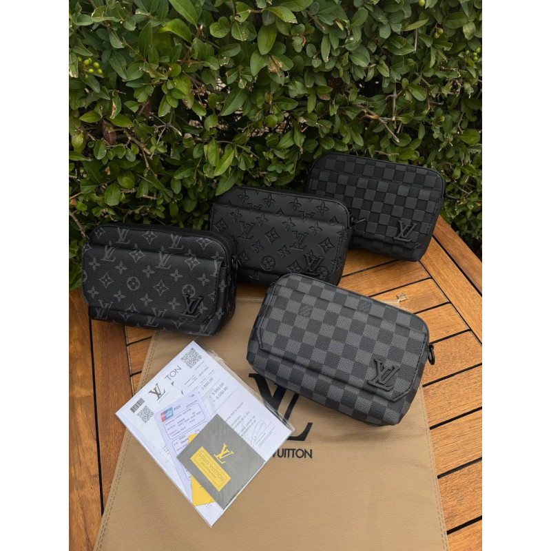 Сумка Louis Vuitton чоловіча сумка через плече Лв спортивна шкіряна барсетка Луї Віттон через плече месенджер LV