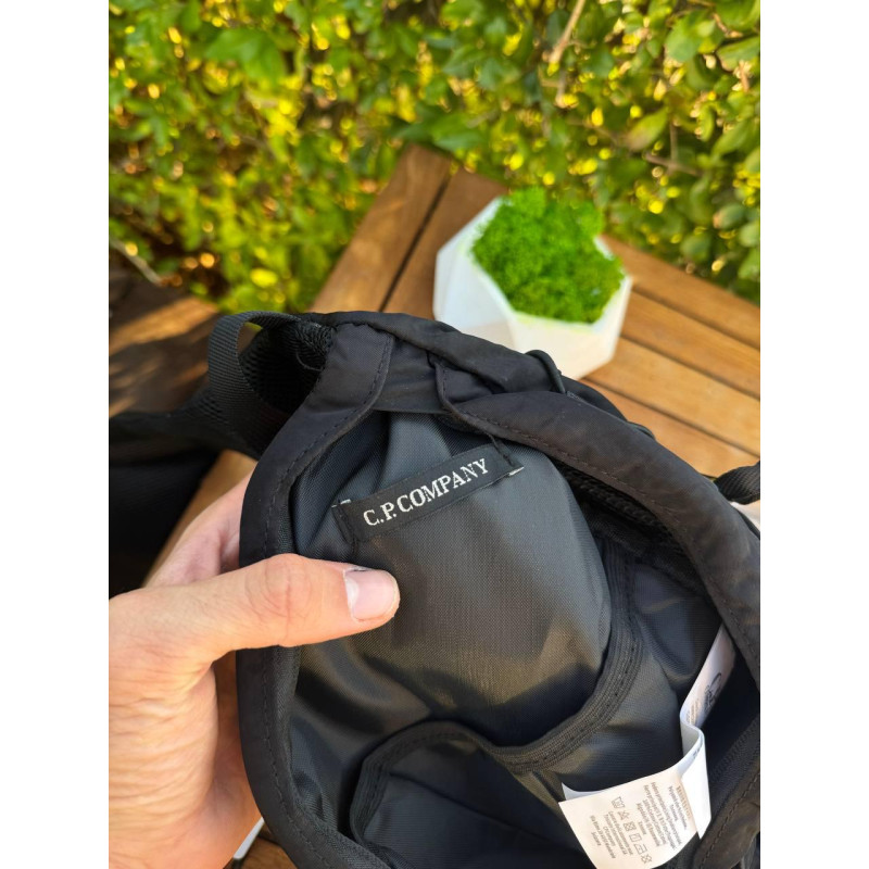 Сумка CP COMPANY слінг чоловіча через плече барсетка C.P. Company спортивна нейлонова сумка месенджер Сп Компані барсетка чорна