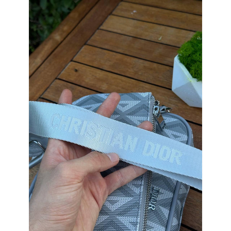 Сумка Christian Dior чорна сумка кросбоді чоловіча через плече сумка Діор біла 3в1 з клатчем барсетка Dior чорна