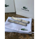 Браслет Lacoste monogram з коробкою на зап'ясті срібний браслет чоловічий Лакост монограм на руку Лакоста сірий