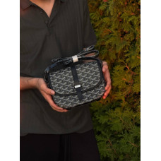 Сумка Goyard Paris чорна чоловіча сумка барсетка через плече месенджер чоловічий Гоярд барсетка чорна через плече Гоярд