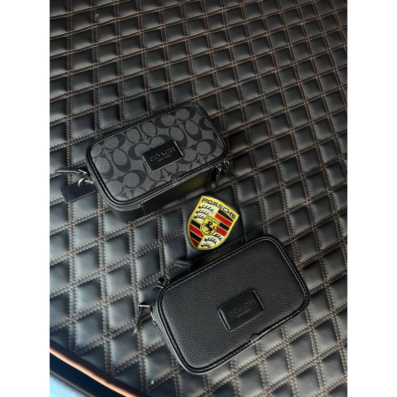 Сумка Coach New York чоловіча барсетка через плече Коач шкіряна сумка месенджер Коач Нью Йорк чоловіча кросбоді