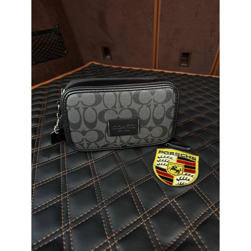Сумка Coach New York чоловіча барсетка через плече Коач шкіряна сумка месенджер Коач Нью Йорк чоловіча кросбоді
