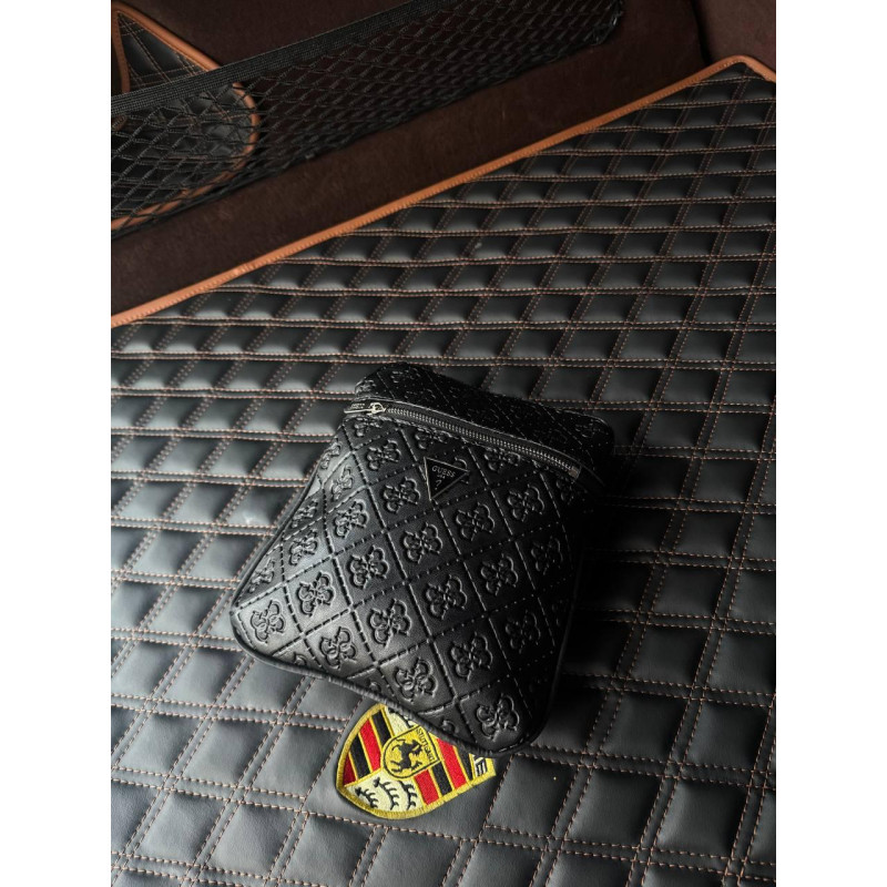 Сумка Guess Vezzola Smart чоловіча через плече шкіряна барсетка месенджер Гуес чорна спортивна сумка Гусес месенджер чорний