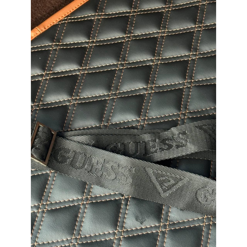 Сумка Guess Vezzola Smart чоловіча через плече шкіряна барсетка месенджер Гуес чорна спортивна сумка Гусес месенджер чорний