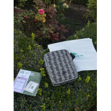 Сумка Lacoste monogram Bag чоловіча сумка через плече Лакост чорна спортивна месенджер чоловічий чорний Лакоста монограм