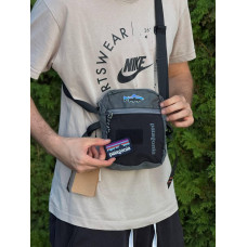 Сумка через плече Patagonia чорна сумка чоловіча Patagonia Patch з акулою чоловіча барсетка патагонія