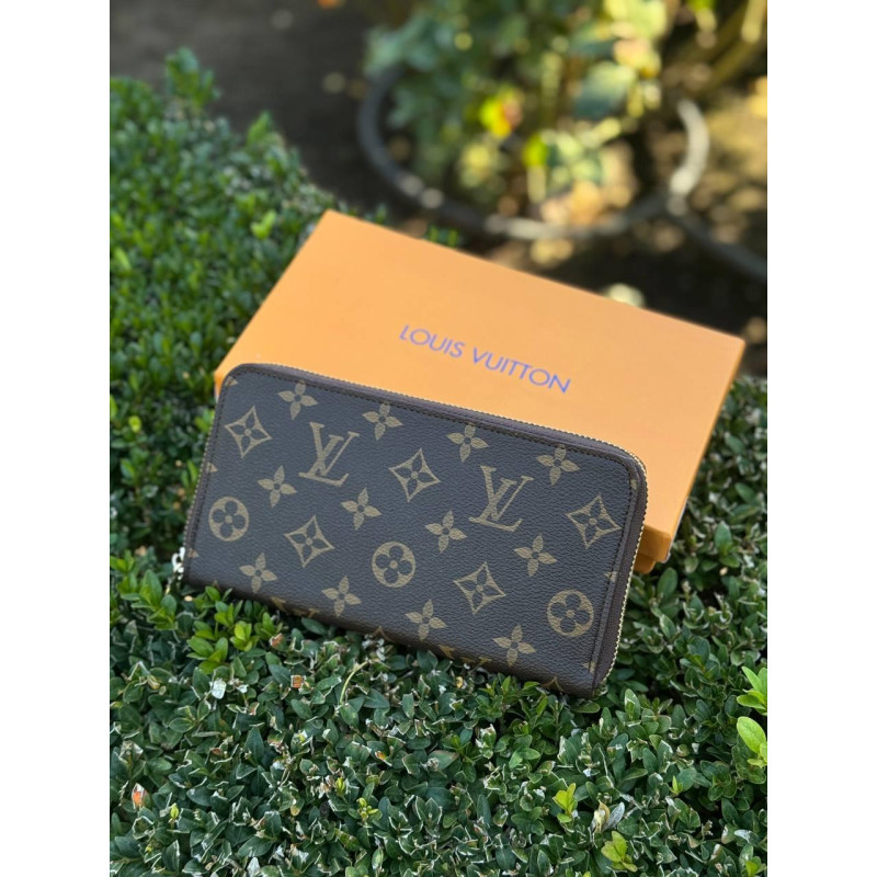 Гаманець Louis Vuitton чоловічий шкіряний чорний гаманець LV монограмний портмоне Луї Вітон візитниця Лв