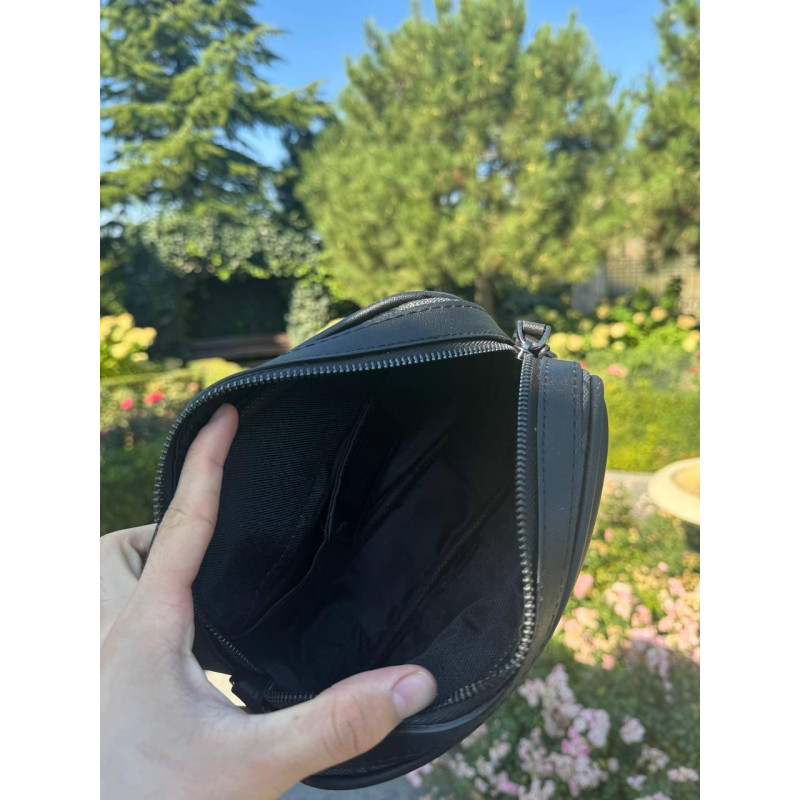 Сумка Coach New York чоловіча спортивна сумка Коач через плече шкіряна барсетка чорна Коач чоловіча