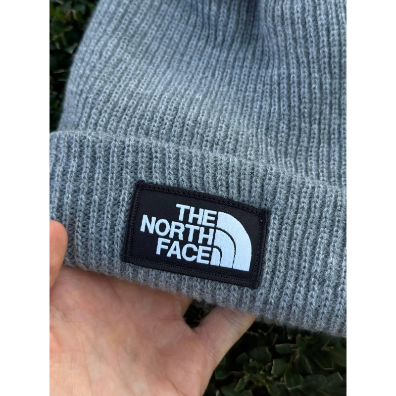 Шапка TNF сіра чоловіча шапка The North Face чорна спортивна Шапка чоловіча Тнф на зиму , зимова шапка Зе Норт Фейс