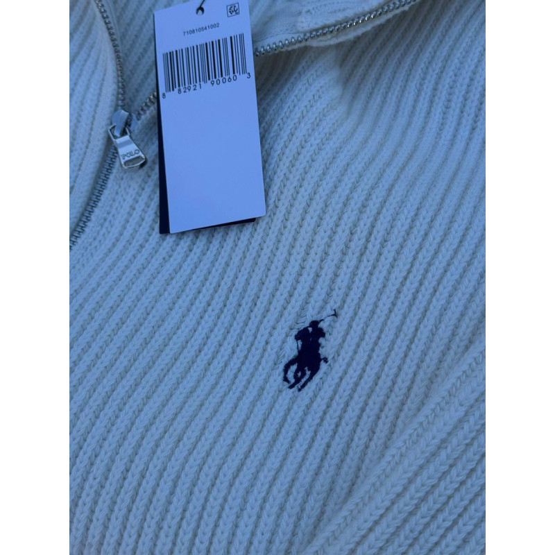Кардиган Polo Ralph Lauren чоловічий білий кардиган Зіпка біла Поло Ральф Лоурен худі Поло чоловіче біле Поло Ральф